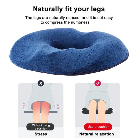 Подушка для сиденья от геморроя, нескользящая подушка для стульев для столовой, толстая пена с эффектом памяти, удобная поддержка