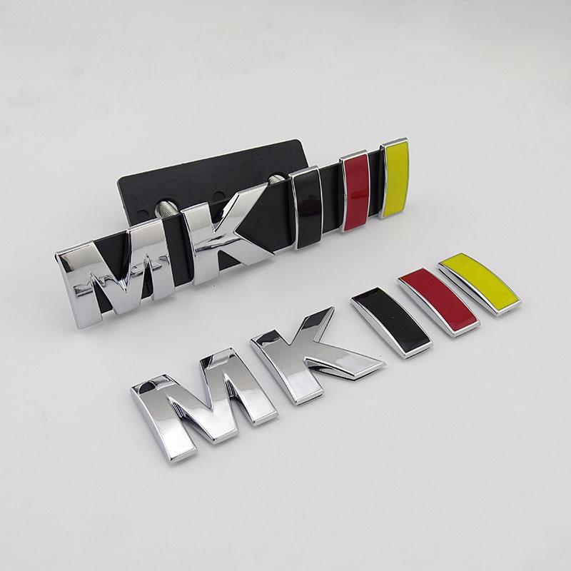 AABLB1 OEM Service MKIII Grill Emblem 2.0V 2.4T 2.6T Plastic Chrome Badge 3D Car Logo Mk3 Car Trunk Sticker For Volkswagen
