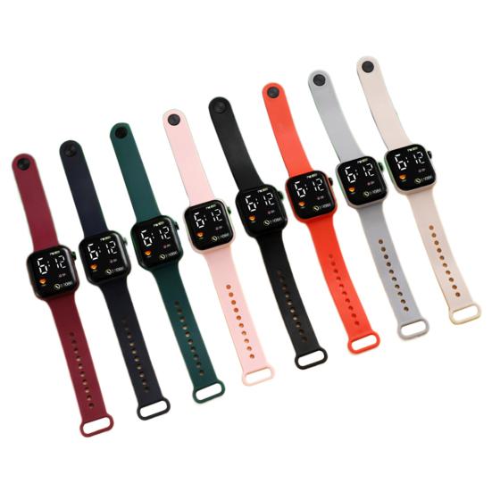 Студенческие цифровые часы с квадратным циферблатом, простота в эксплуатации, сверхдлительный режим ожидания, светодиод, точное время, многофункциональные детские спортивные часы, товары для отдыха на природе