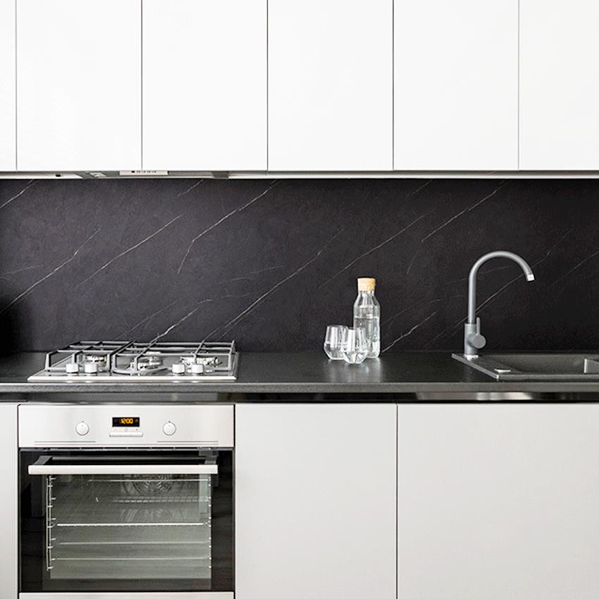 2 метра ПВХ Толстые Черный Мрамор Матовый Самоклеящиеся Обои Кухонные Маслостойкие Наклейки для Ремонта Столешницы из Каменной Плиты