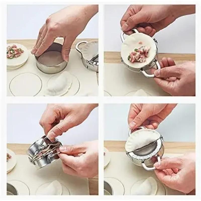 Stainless Steel Dumpling Maker, Household Dumpling Skin Pressing Mold, Lazy Dumpling Kneading Tool, Leak Proof Filling Dumpling Clip