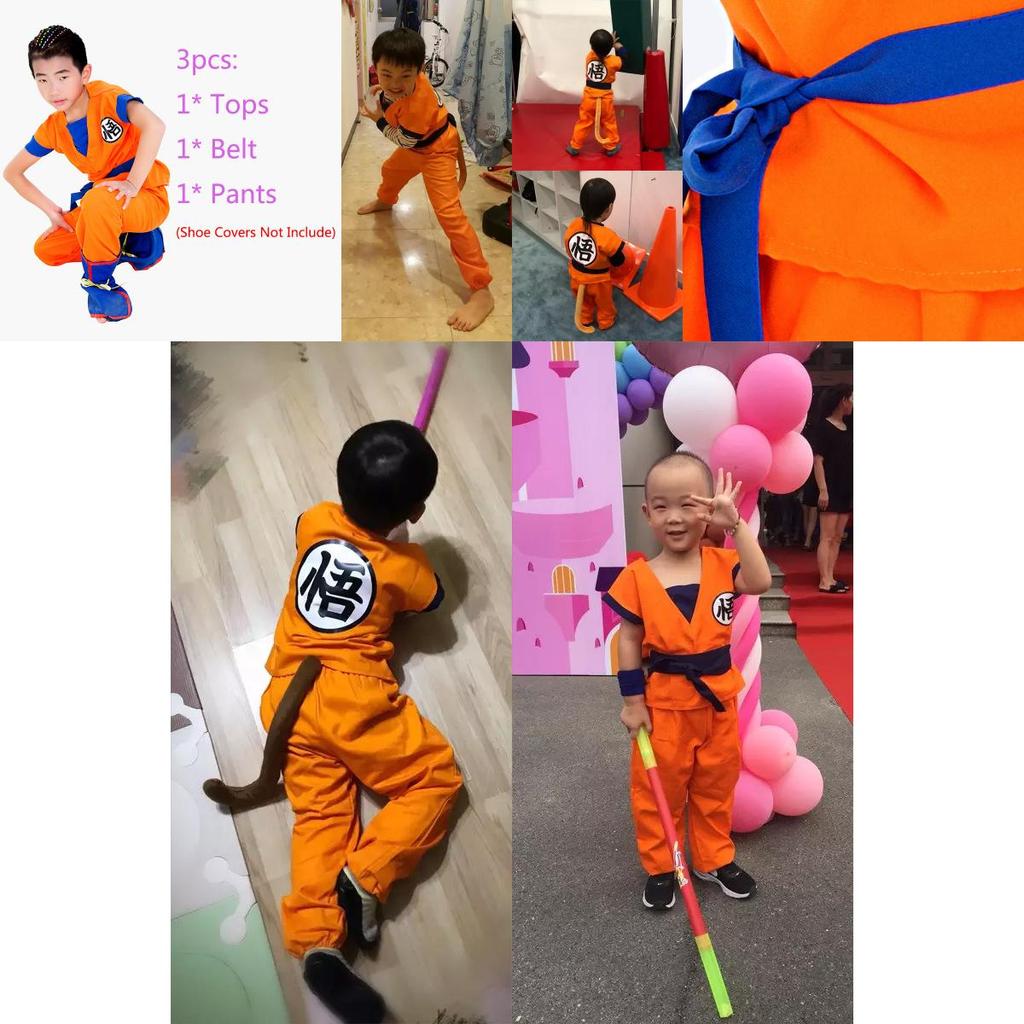 Стильный аниме костюм Гоку из Dragon Ball Z для комфортных маскарадных мероприятий