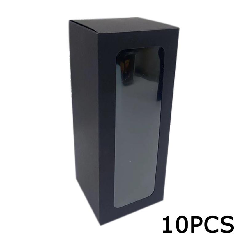 WTEMPO Clear Window Paper Party Favor Boxes DIY Foldable Treat Handle Boxes Daily Presents Packaging Boxes Perfect for Birthday Wedding Christmas