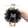 Peony Flower Shark Clip Mesh Hair Clip Fashion Grasping Clip  Hair Accessories