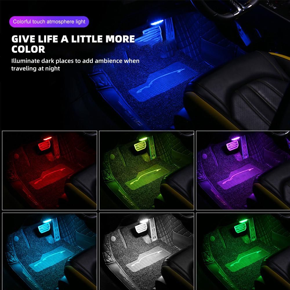 5V Автомобильный свет салона Finger Touch Sensor Switch Auto Roof Потолочная лампа для чтения USB Charge Светодиодные атмосферные огни Открытая дверь автомобиля Сигнальная лампа 6 цветов