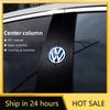 Valve Stems Caps 2Pcs Car B-pillar Stickers Door Center Pillar Anti-Scratch Decals For Volkswagen VW Polo Golf GTI CC Tiguan Art zj0
