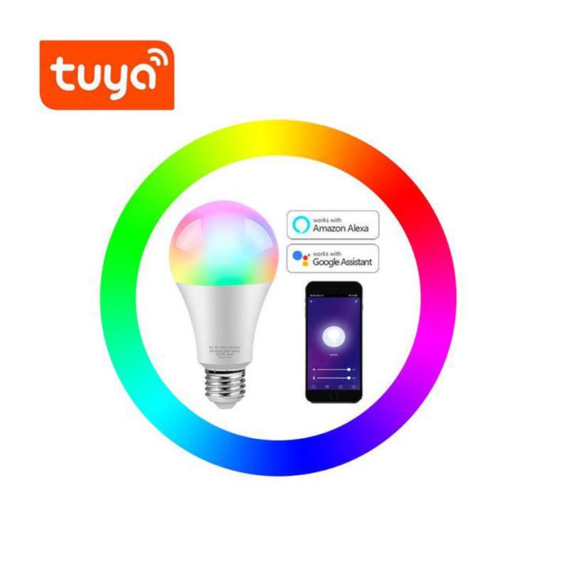 Беспроводная светодиодная лампа WiFi, умная лампа RGB E27, светодиодная лампа Tuya /Homekit, умная жизнь, Google Home, голосовое управление Alexa, освещение для дома