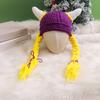 New Funny Wig Hat Handmade Knitted Crown Beanie Hat Halloween Day Decoration Color