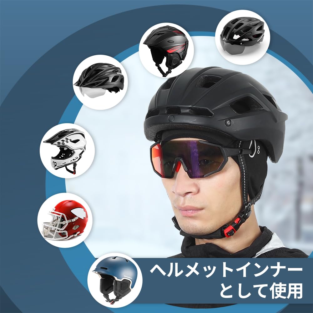 HEROUT Cycling Cap with Helmet with Eyeglass for and Construction Work Men's Earmuffs, Inner, Autumn/Winter Warmth, Fleece-Lined, Lightweight,