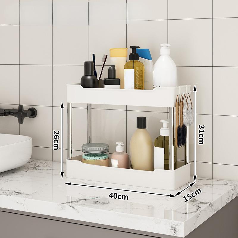 Полка для хранения в ванной комнате с колесами, 3/4-слойная тележка на колесиках, Органайзер для хранения в ванной, Универсальная тележка