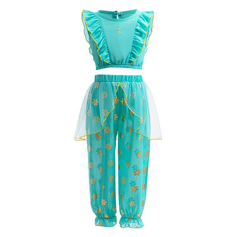 Платье принцессы Эльзы с градиентом 2025 года - пышная газовая юбка с рукавами-фонариками для девочек