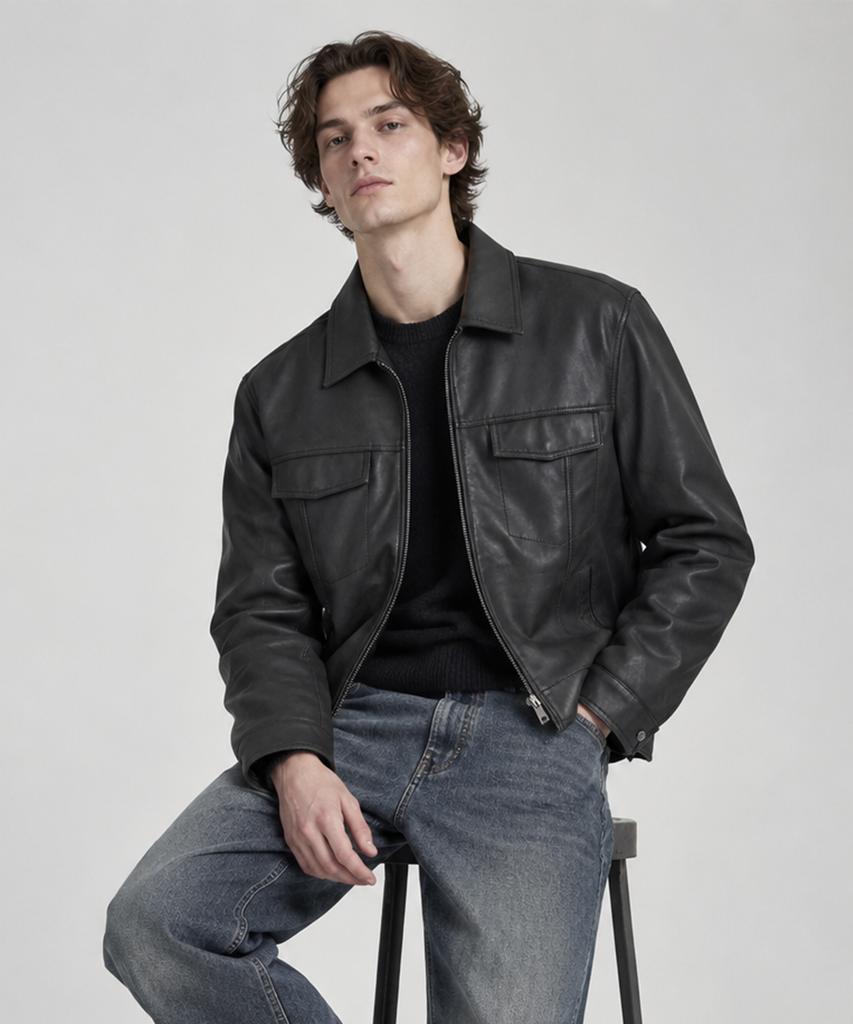IKALOOK Trucker Stan Lambskin Jacket Dd1Fmlj120