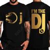 DJ Headphone Print T Shirts Turntablist Graphic Men Streetwear Short Sleeve Tees Recorded Music Gifts Tee T-shirt Male Clothing