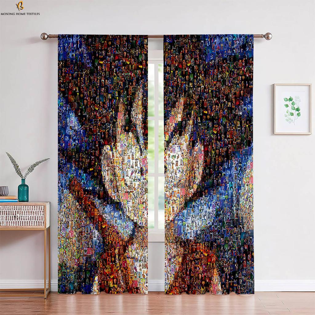 Аниме Мультяшные Шторы с Принтом Японский Стиль Общежитие для Мальчиков и Девочек Спальня Кабинет Декоративные Шторы Легко Стирать