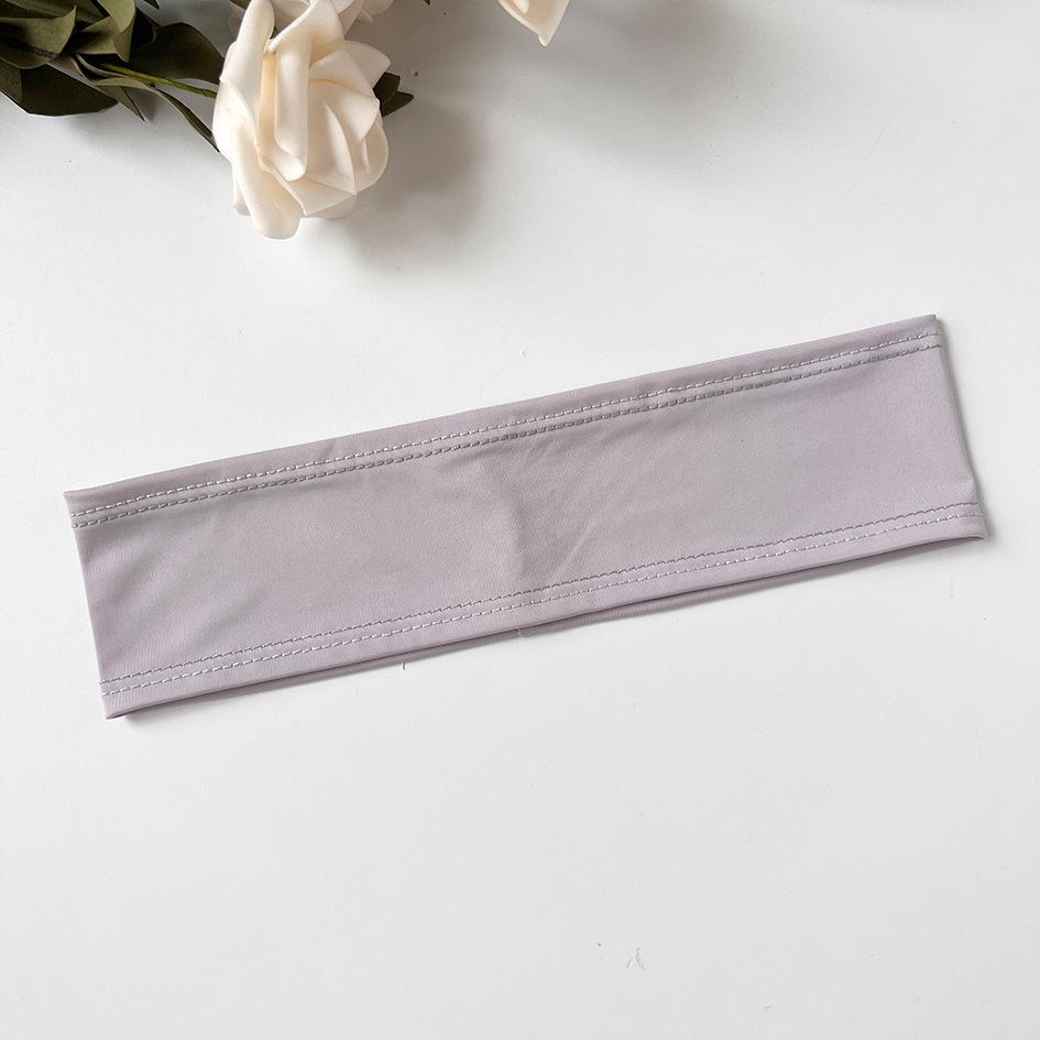 Трансграничная повязка для йоги из ледяного шелка: Однотонная повязка на голову для фитнеса, умывания лица и закалывания волос