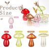 Flower Vase Adorable Mushroom Shape Transparent Glass Planter Unique Plant Propagation Station for Home Decoration