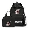 3Pcs/set Anime Naruto Backpack with Lunch Bag for Girl Boy Student Back To School Bookbag Schoolbag Men Women Leisure Travel Bag
