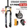 NANLIO X7 PRO Пружинно-воздушная вилка для горного велосипеда 26 27.5 29 дюймов Ход 120 140 мм Регулировка отскока Металлические втулки Черно-золотая вилка для велосипеда