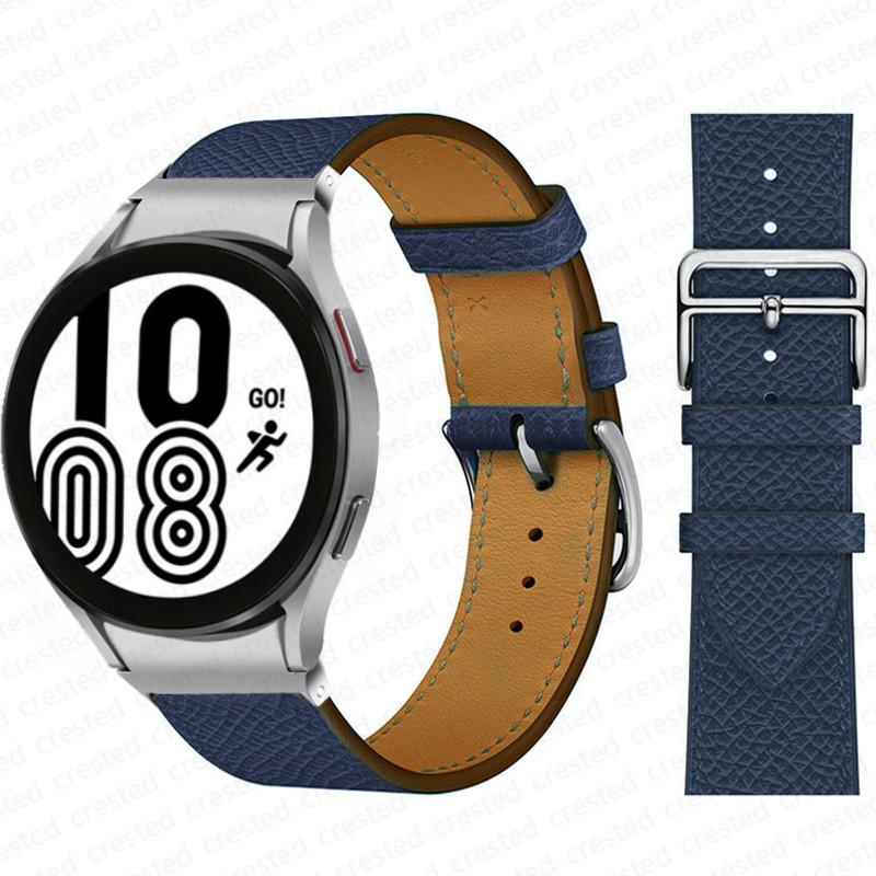 20mm Band For Samsung Galaxy Watch 6 4 classic/5 Pro 44mm 40mm 47mm 43mm 45 No Gaps Leather Bracelet Correa Galaxy Watch 6 Strap
