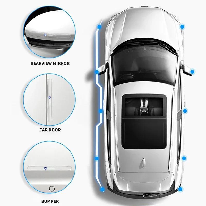 Для Volkswagen 4 шт. Наклейки на ручки дверей автомобиля Прозрачная защитная пленка Для Volkswagen GTI Passat Polo Magotan Golf R-Line Jetta