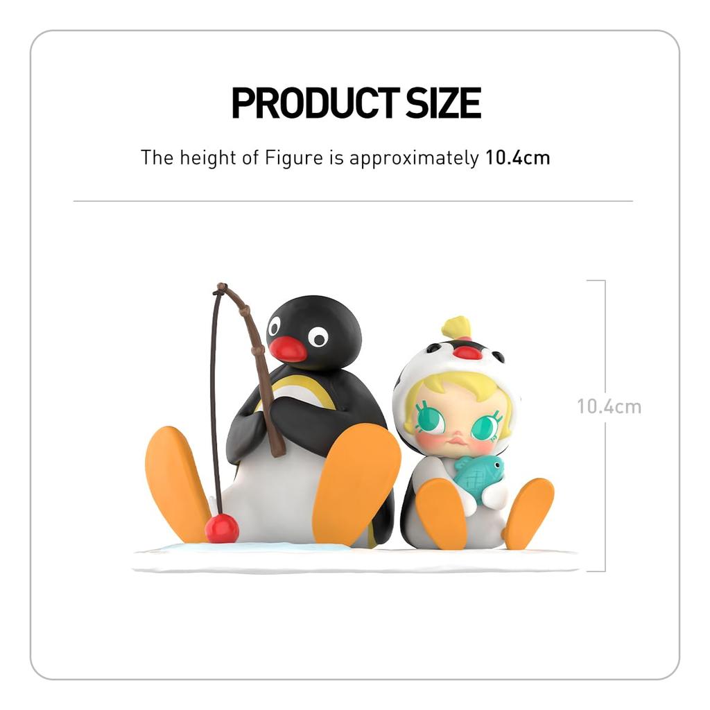 POP MART Baby Molly PINGU Fishing Time Pop Mart Gacha Gacha Blind Box Figure Пластиковая модель Премиум-игрушка ПВХ Мягкий винил Оригинальный персонаж День рождения