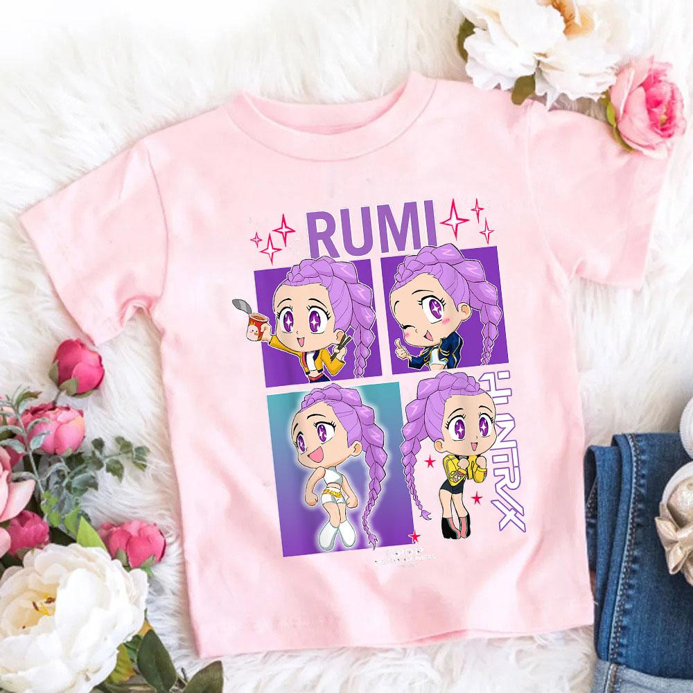 2025 Горячий Фильм Хлопковая Детская Футболка для Девочек Детская Одежда KPop Поклонники Охотников на Демонов Подарки Детская Одежда Модные Топы