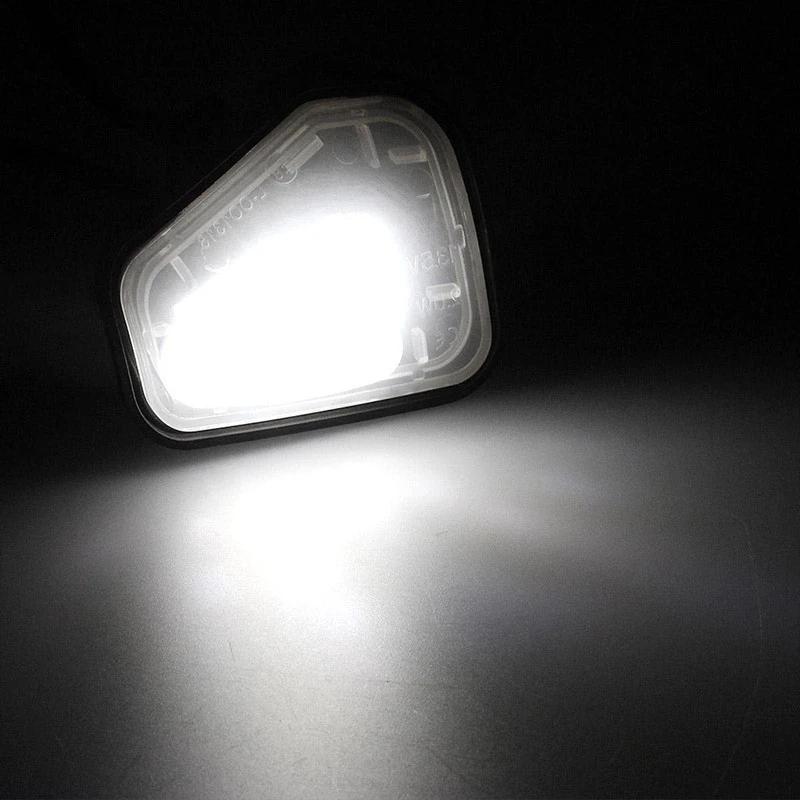 2x белых светодиодных лампы подсветки луж под боковым зеркалом для VW Volkswagen Jetta 10-15/EOS 09-11/Passat B7 2010~/CC 09-12/Scirocco 09-14