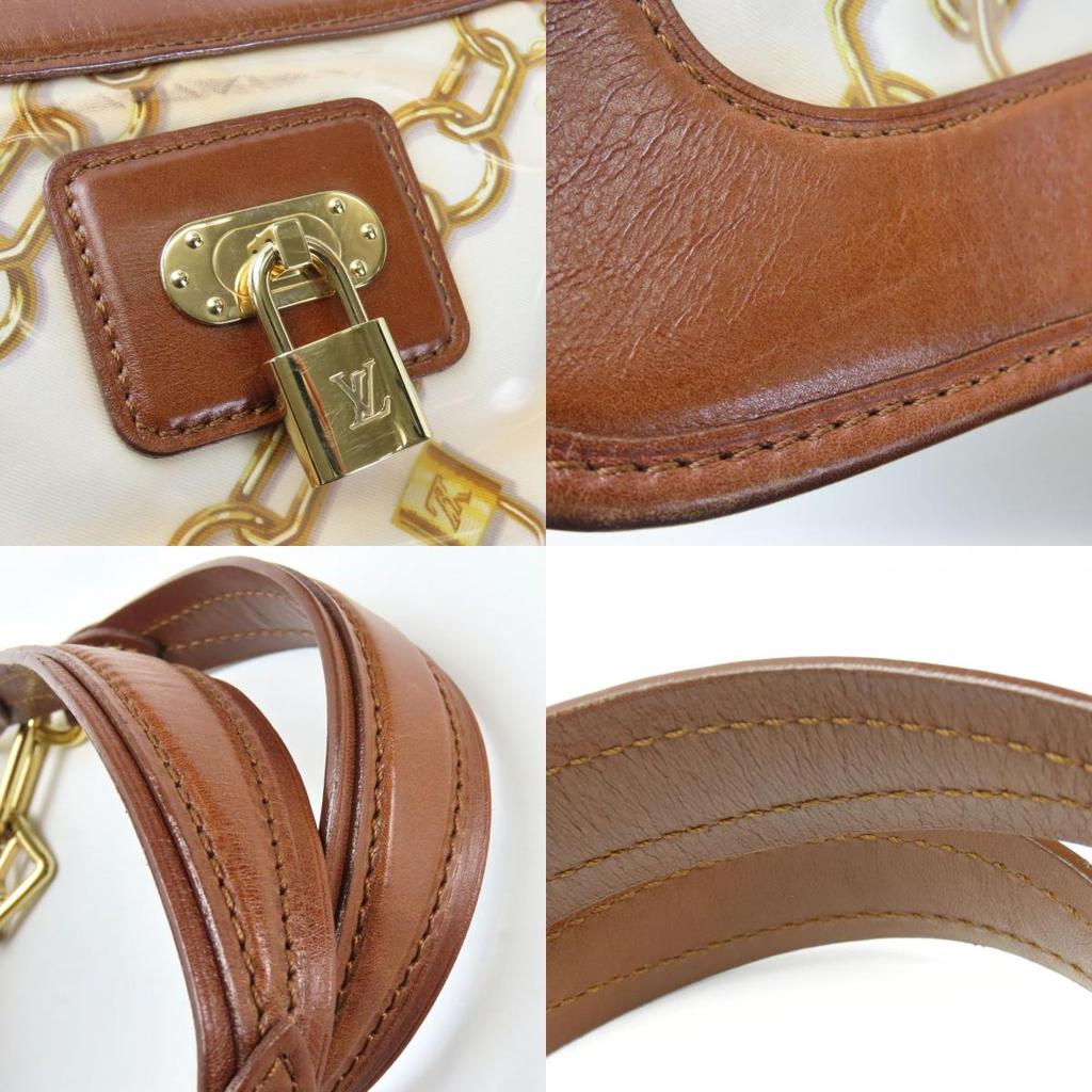 Used LOUIS VUITTON Tote Bag Hippopotamus Monogram Charm M95157 leather/Plastics Bron Brown Chain