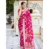 Stylish Wedding Sarre for Women ,Blouse (Need To Be Stitched As Per Size And Fit)