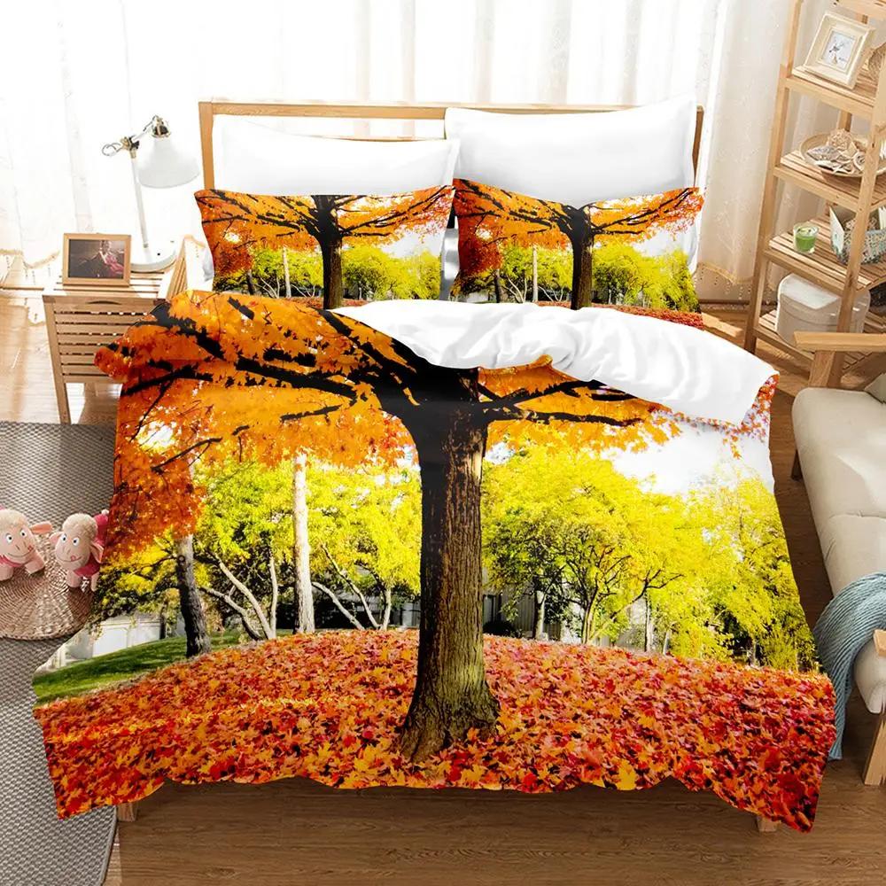Комплект пододеяльников Natural Landscape Blue Sky Lawn Flower Double Queen King Size 2/3 шт. Полиэстеровое одеяло для детей, подростков и взрослых