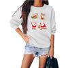 Merry Christms European and American Hot-selling Christmas Print Women's Crew Neck Sweater