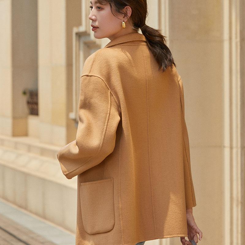 Women Wool Coat 100% Wool MODERN NEW SAGA Autumn Wool Coat Winter Warm Woolen Jackets Peacoat