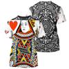 Косплей Смешной Костюм Покер Т-shirt 3D Печатный Мужская Футболка Харадзюку Y2k Мода Короткий Рукав Парная Футболка Летняя Уличная Одежда