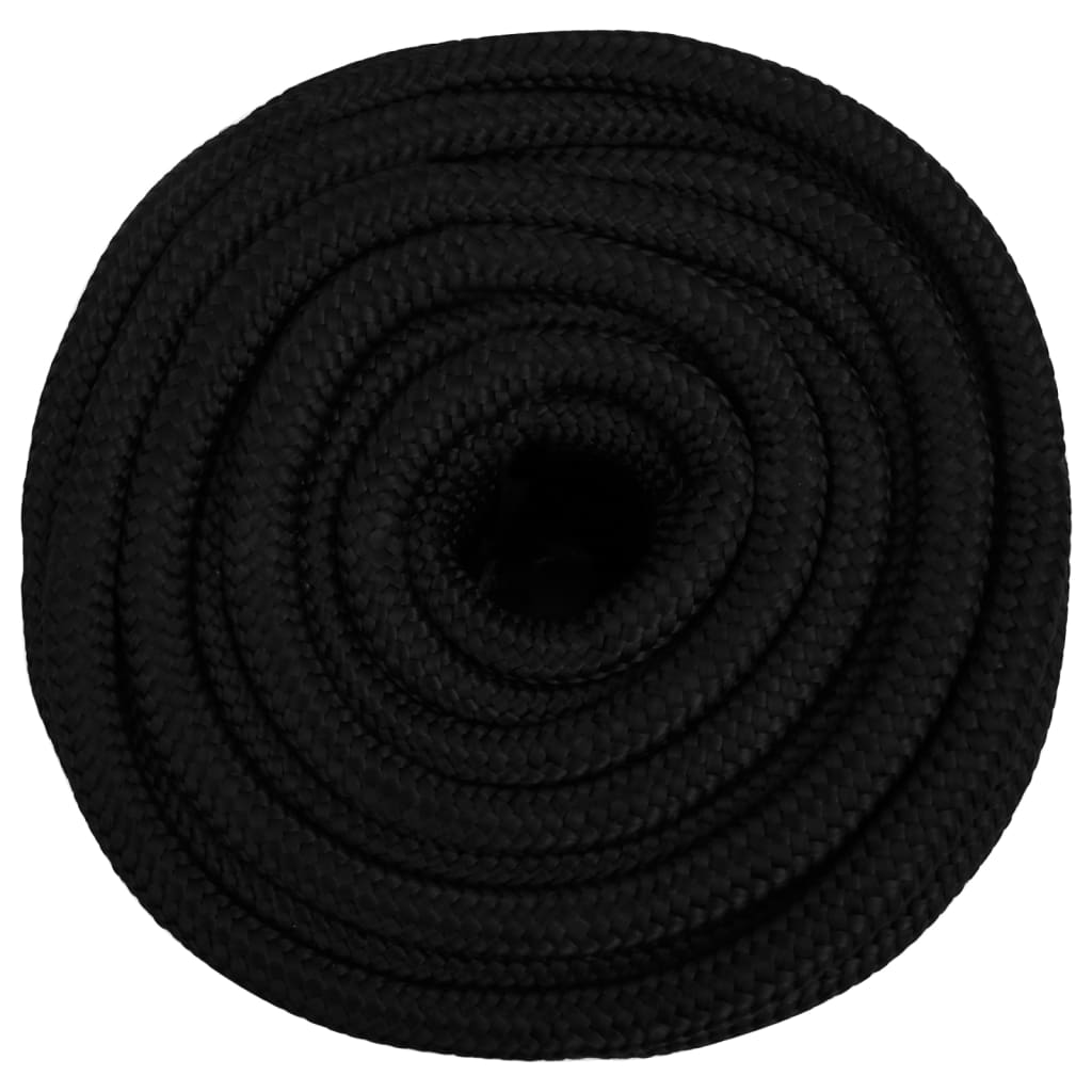 Vidaxl Linka Robocza, Czarna, 16 Mm, 100 M, Poliester