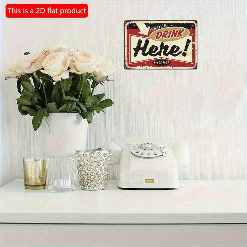 2D плоский деревянный 30*20 см заказывайте напитки здесь ретро кафе бар знак, настенный многоцелевой декор для улиц, садов, патио, гаражей, домов, ферм