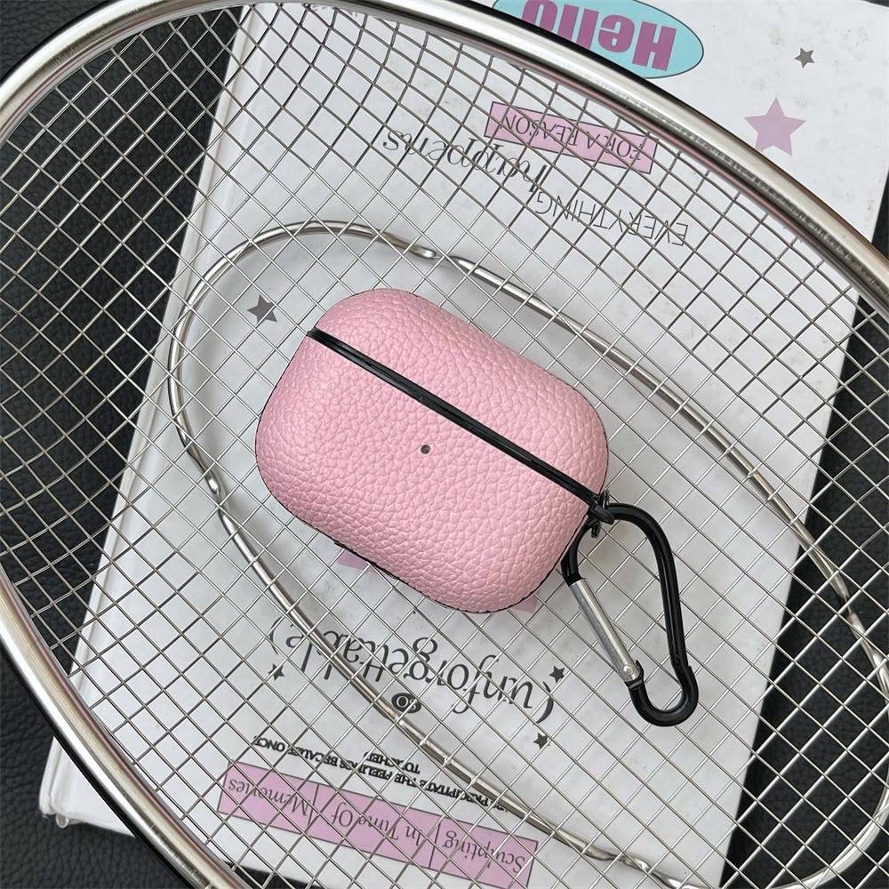 New Litchi Skin Leather Protect Case For AirPods 2 3 4 Pro2 Pro3 Wireless Earphone Cover