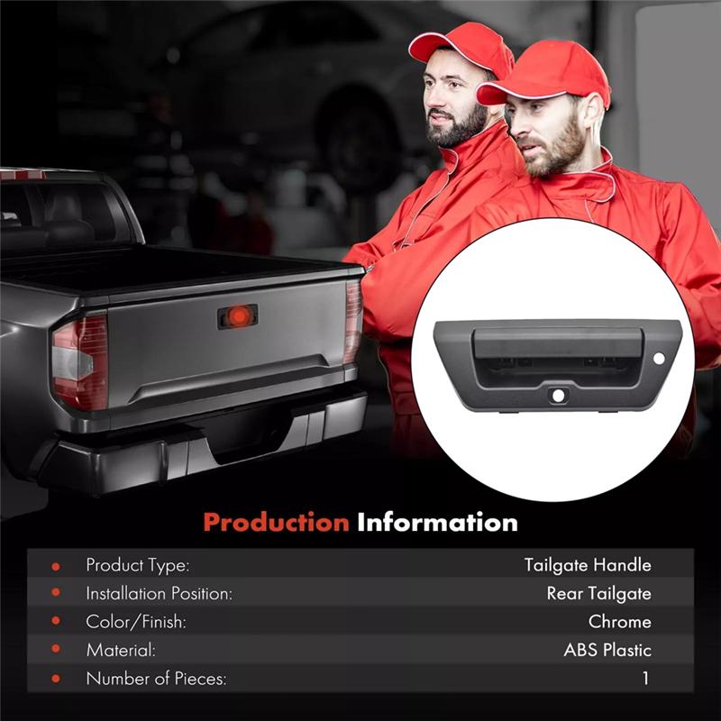 Car Tailgate Handle FL3Z-9943400-AA For Ford F-150 2015-2017 FL3Z-9943400-BA Trunk Liftgate Latch Handle With Keyhole-A09E