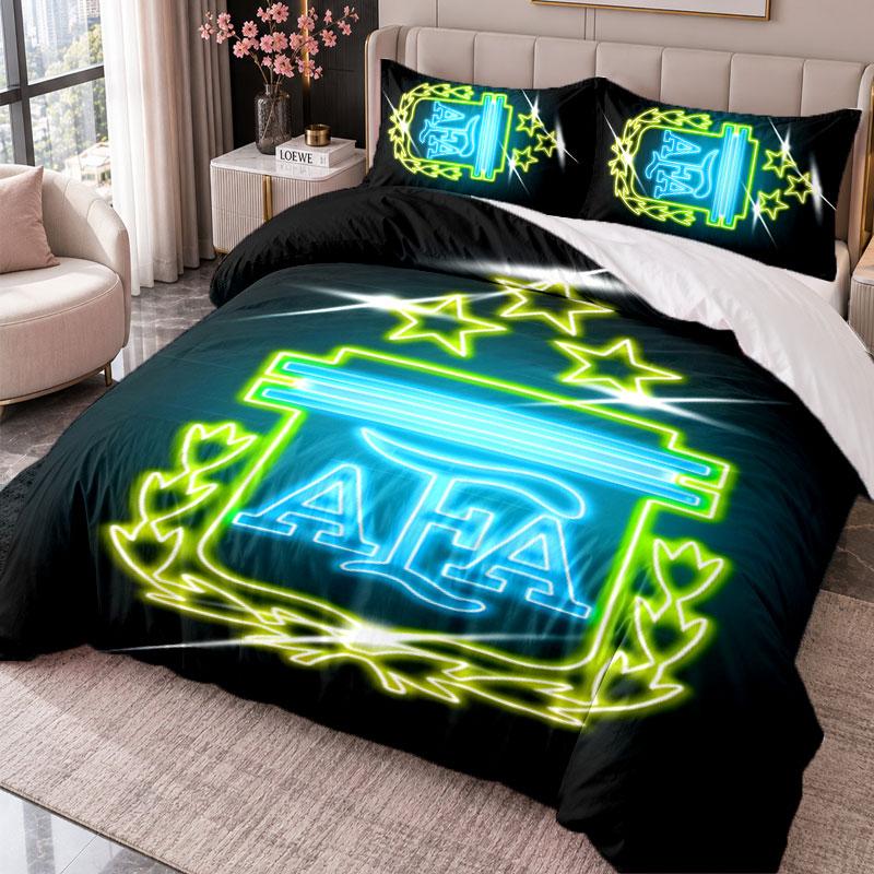 Argentina National Team 3Pcs Bedding Set Duvet Cover With Two Pillowcases For Bedroom Home Decoration