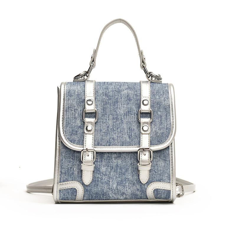 Ielgy British Preppy Backpack Simple Retro Backpack Casual All-Match One-Shoulder Handbag