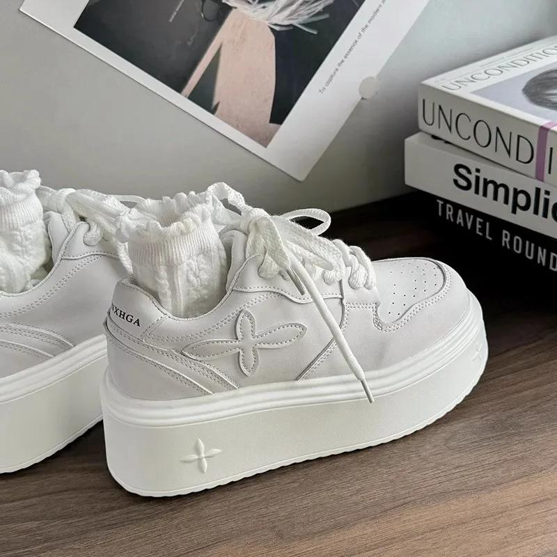 Модные женские повседневные туфли на толстой подошве, водонепроницаемые, с круглой подошвой, дышащие, женские кроссовки на шнуровке, средние, следуют за спортивными мероприятиями на открытом воздухе