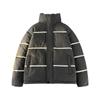 Fashion Trendy Striped Versatile 90 White Duck Down Down Jacket for Men and Women, Casual Warm Jacket