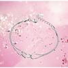 925 Silver Jewelry Korean Style Women's Sterling Silver Heart-Shaped Bracelet White Gold Plated Fashion Fine Jewelry