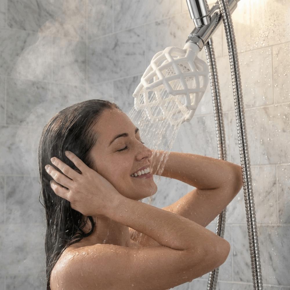 Circular Design 3D Micro Hole Shower Head Boost Water Pressure Shower Apartment Washroom