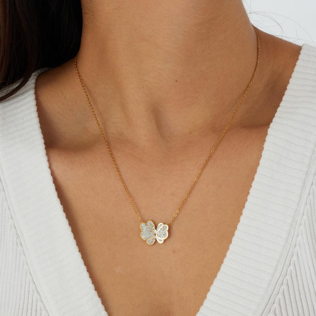 316L Stainless Steel Butterfly Charm Necklace For Women Fashion New Neck Chain Engagement Jewelry Party Wedding Gift Bijoux