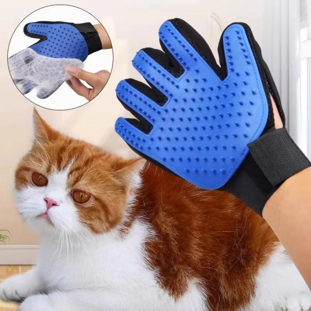 Popular hot selling pet dogs and cat hair combing gloves sturdy and durable effective hair combing pet supplies