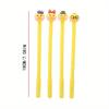 Back To School Season 10pcs 0.5mm Creative Cartoon Silicone Head Duck Gel Pen Fresh Office Signature Pen Cute Learning Stationery Water-based Pen