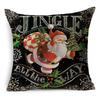 Festive Christmas Xmas Linen Cushion Cover With Elegant Single Side Printing Design