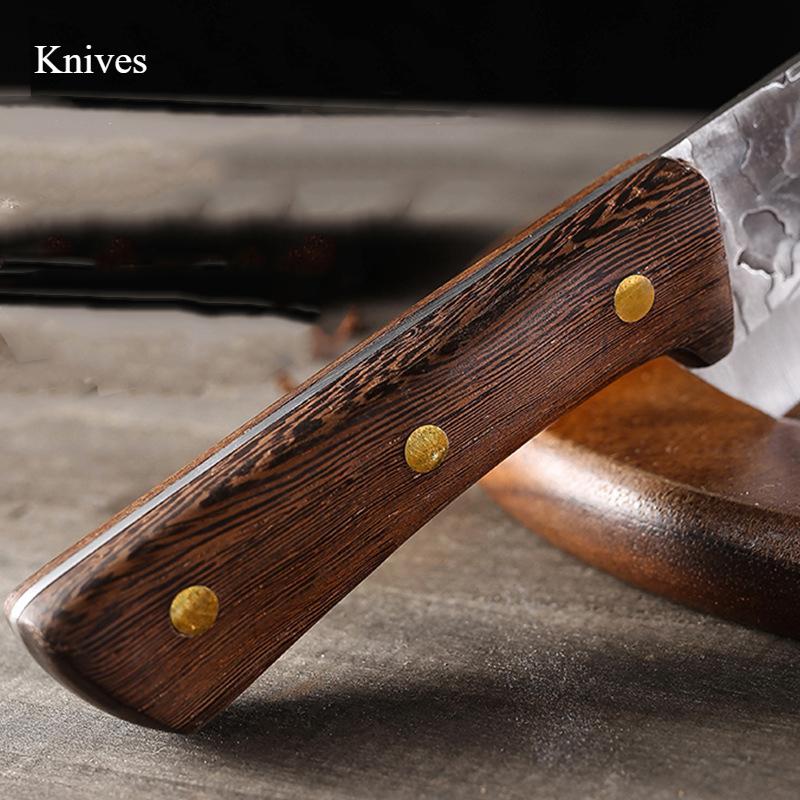 Нож мясника ручной ковки, тесак для мяса, кухонные ножи для нарезки рыбы, нож для обвалки повара