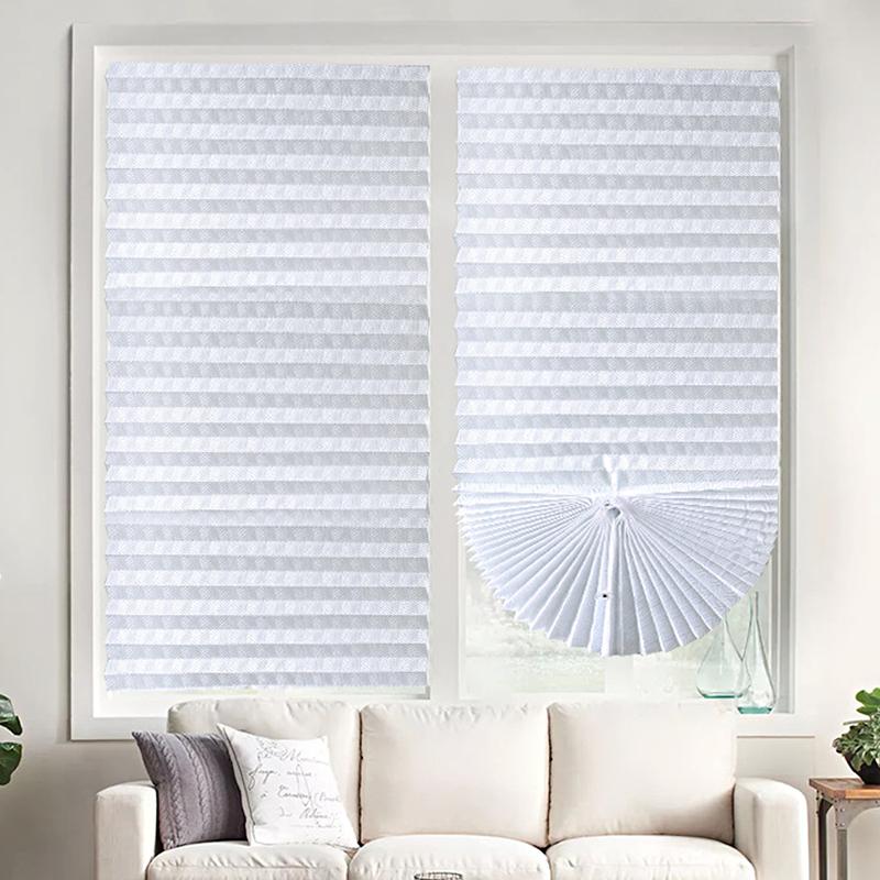 1PC Polyester Curtain Home Decorations Semi-Blind Window Curtains Non-Woven Leaf Pleated Curtain Shades 60/90x180cm