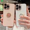Мягкий чехол-держатель с кольцом для iPhone 14 13 12 11 Pro Max 13pro 14 Plus 14, противоударный бампер, гальваническая задняя крышка